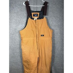 Walls Workwear Men 2XL Regular Brown Insulated Duck Canvas Bib Overalls W93003J